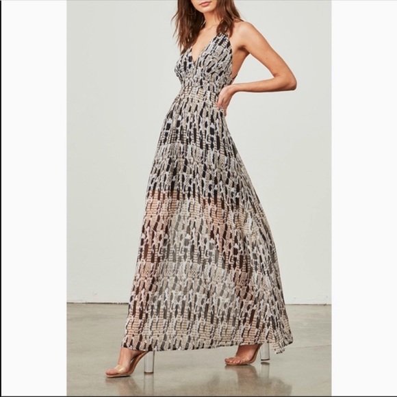 New BB Dakota Maxi Dress Halter Open back - Picture 2 of 8